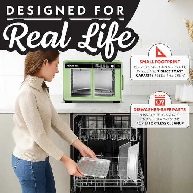 Thumbnail 6 de Gourmia 37 Qt French Door Air Fryer Oven
