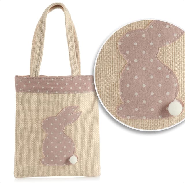 Detalle 2 de com-four® 3X Bolsas de Regalo de Pascua 🐰 con Motivos Festivos