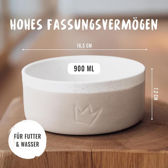 Detalle 2 de Rudelkönig Hundenapf Keramik 900 ml 🍽