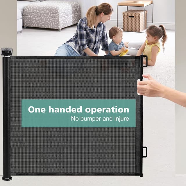 Thumbnail 3 de Retractable Stair Gate 150 cm, 86 cm tall 🚪