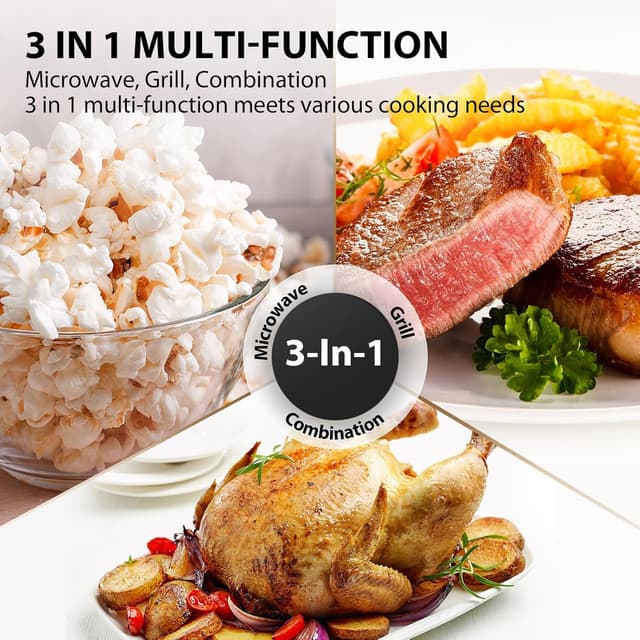 Detalle de Toshiba MW3-AG25PFI(BK) 25L 3-in-1 900W Digital Microwave Oven with Grill & Origin Inverter