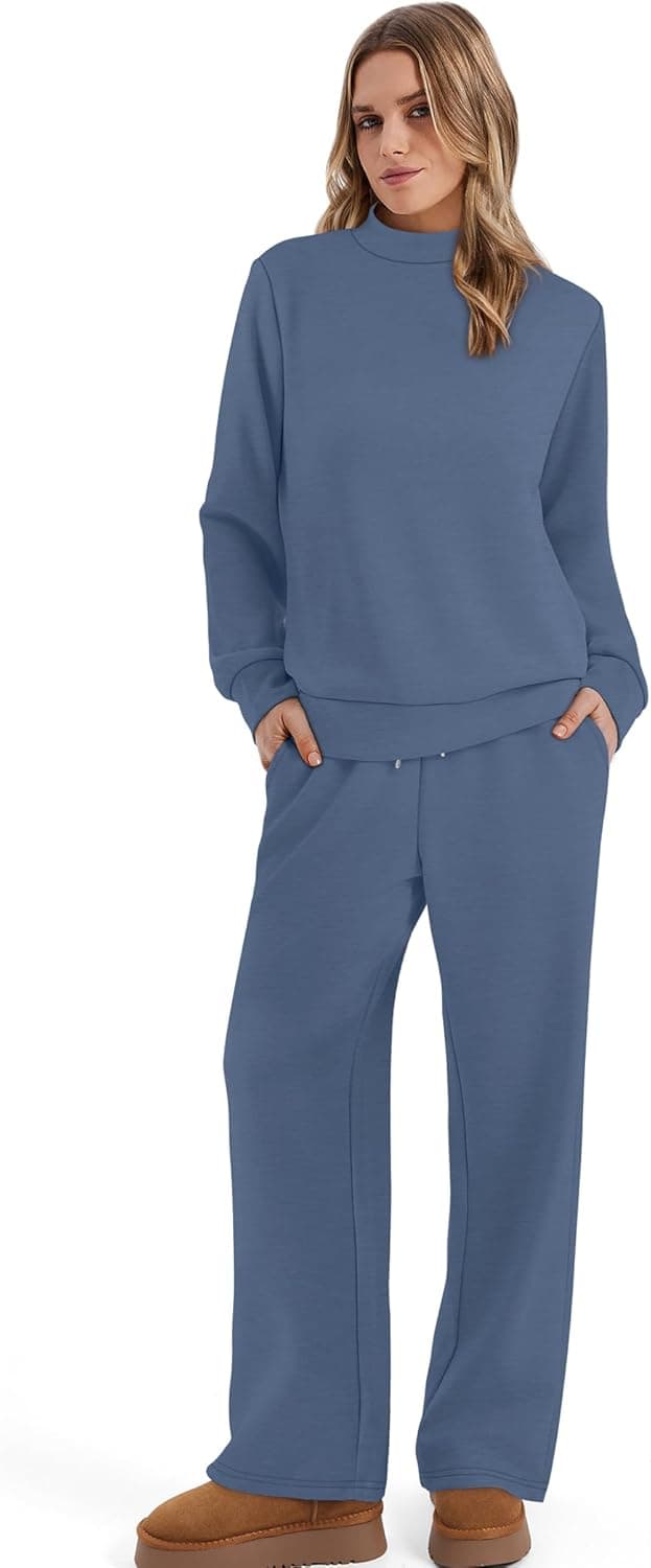 Detalle 2 de Sampeel Two Piece Sets for Women Mock Neck Loungewear XS-2XL