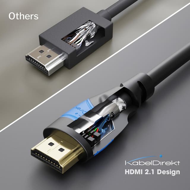 Detalle 2 de KabelDirekt 10ft HDMI Cable 10K/8K@60Hz