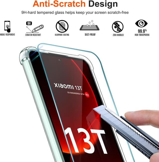 Detalle de Coque ivoler 3 en 1 pour Xiaomi 13T / 13T Pro avec 2 protections écran en verre trempé