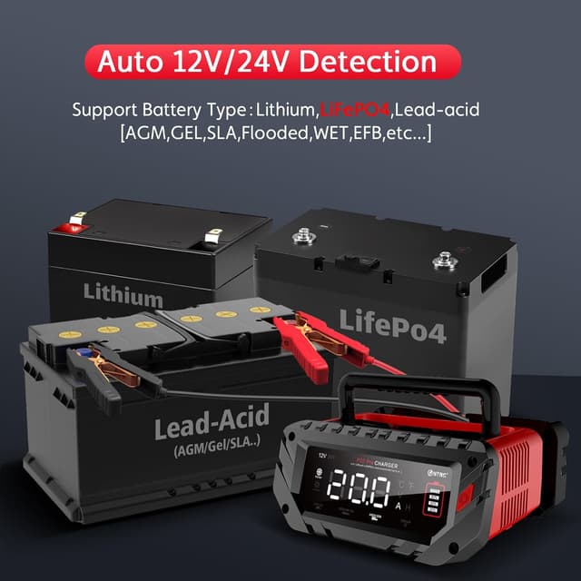 Detalle 2 de Haisito caricatore batteria 20 A 12/24 V