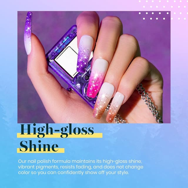 Thumbnail 5 de beetles Gel Polish Glitzer Gel Set 6 Farben