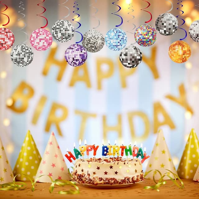 Thumbnail 6 de OFFCUP 12pcs Décorations Disco 60 cm