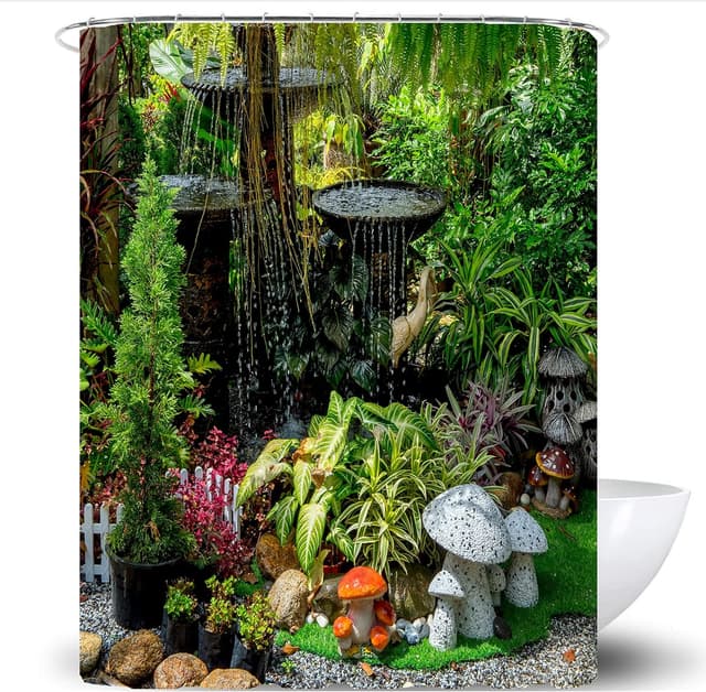 Thumbnail 6 de SCVBLJS Tropical Leaves Shower Curtain 180x180cm