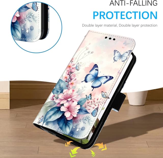 Detalle 2 de DiaryTown Handyhülle Wallet für iPhone 17 (6,3") – Leder-Flip-Case mit Kartenfach, Ständer und Magnetverschluss