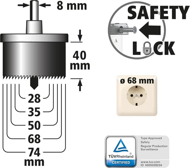 Thumbnail 6 de wolfcraft 2220000 Scie Cloche PRO P40 28–74 mm