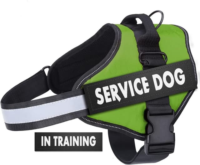 Detalle de Belababy Soft No Pull Dog Harness Small (Green) — adjustable assistance service dog vest with reflective outdoor training