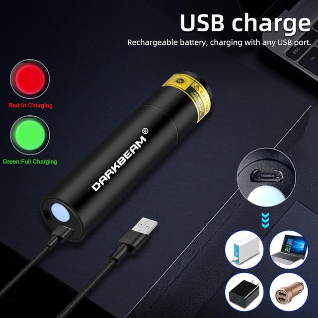 Detalle 2 de DARKBEAM UV torch 365nm blacklight