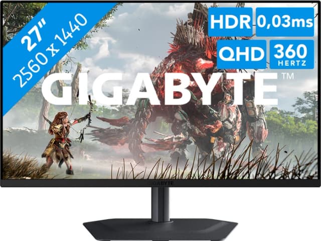 Detalle de Gigabyte MO27Q3 QD-OLED Gaming Monitor (27 Zoll) – 360 Hz, True Black 400, Tactical Switch