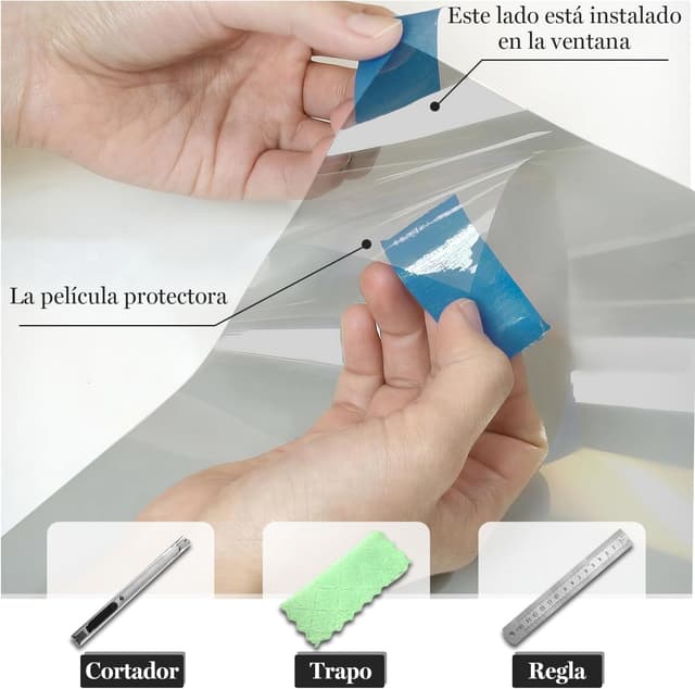 Thumbnail 5 de DARUITE Vinilo Espejo Reflectante para Ventanas 60x200cm 😊