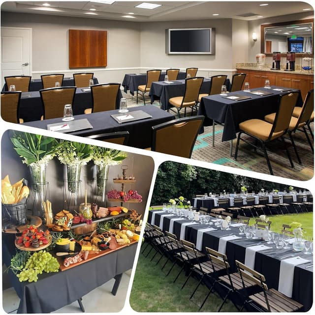 Thumbnail 6 de pepmily 8-Pack Black Tablecloths (90x156 inch) for 8-Foot Rectangle Tables