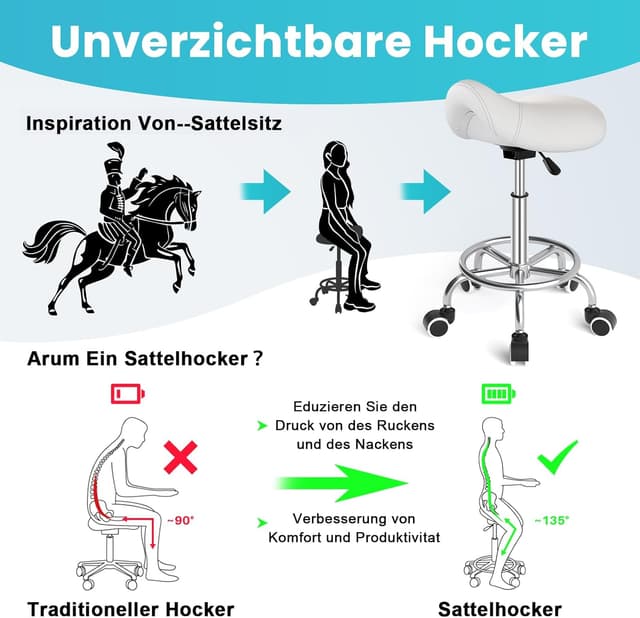 Thumbnail 2 de Sattelhocker Ergonomisch 46–59 cm