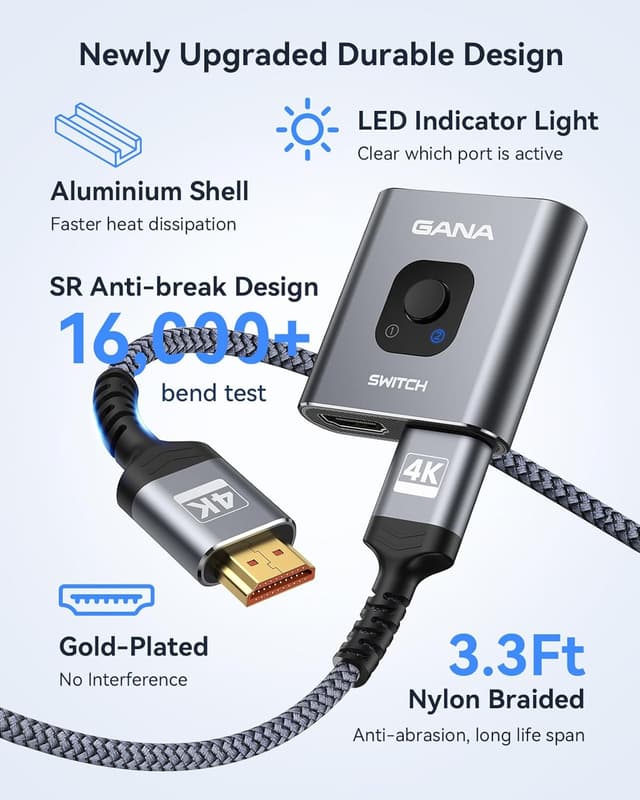 Thumbnail 4 de GANA HDMI Switch 4K@60Hz