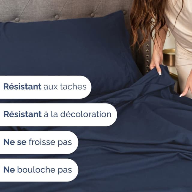 Detalle 2 de CGK Unlimited ensemble draps bleu marine 4 pièces