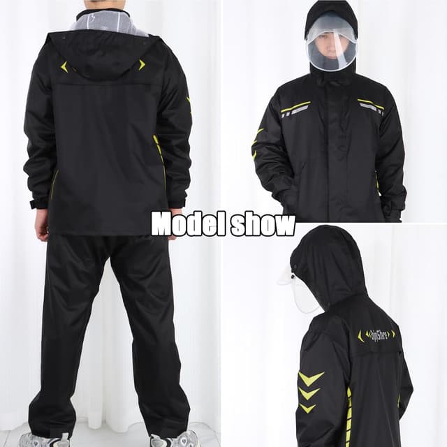 Thumbnail 6 de Combinaison de pluie Ynport Crefreak pour hommes : veste imperméable à capuche + pantalon coupe-vent