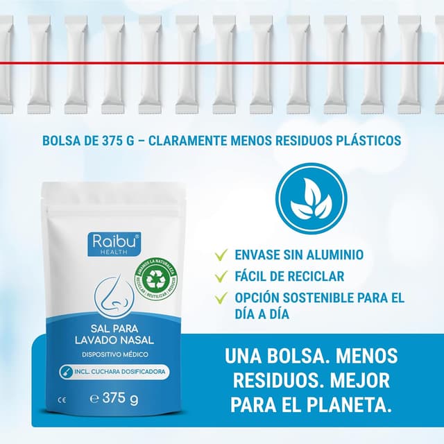 Thumbnail 2 de Raibu Sal para Lavado Nasal 150 porciones