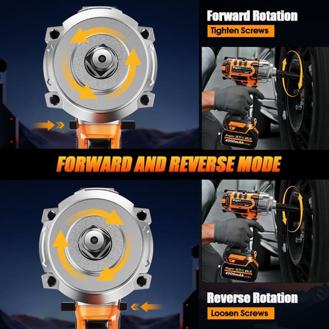 Thumbnail 4 de MAGSEN 1/2-inch Cordless Impact Wrench 900 ft-lbs