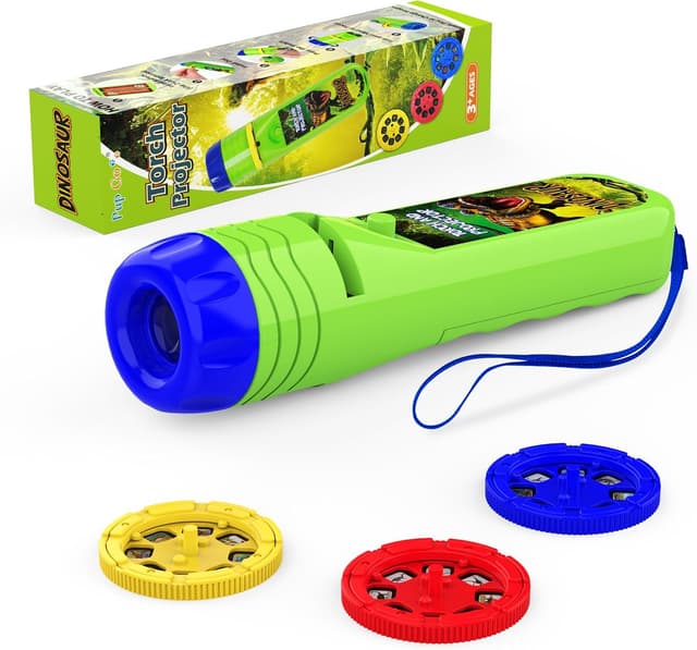 Detalle de Pup Go 2er-Pack Dino & Weltraum Taschenlampen-Projektor mit 6 Disks und 48 Bildern