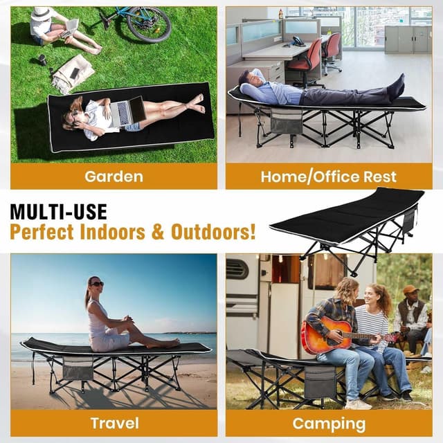 Thumbnail 6 de OVERMONT Oversized Folding Camping Bed 550 lbs