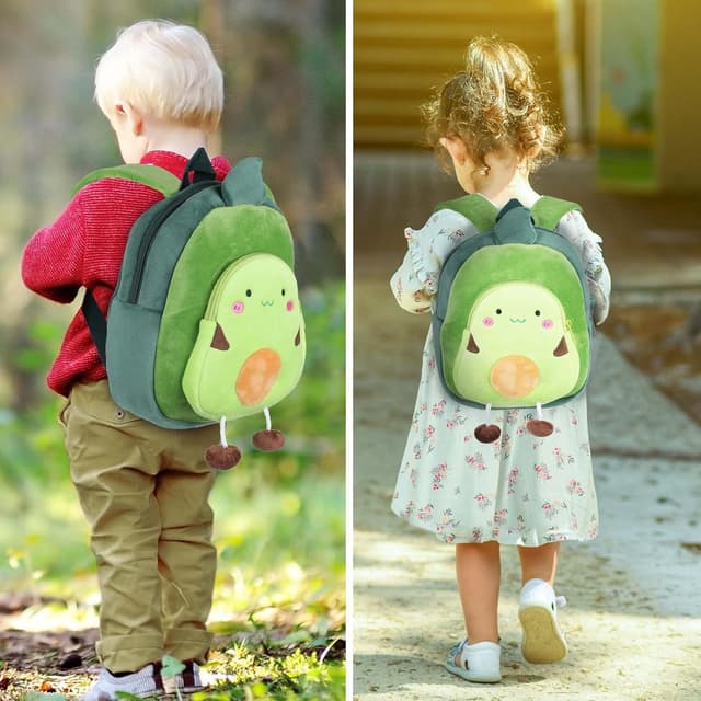 Detalle 2 de BAIGIO sac à dos pour enfants maternelle – mini sac d’école en peluche, avec bretelles réglables
