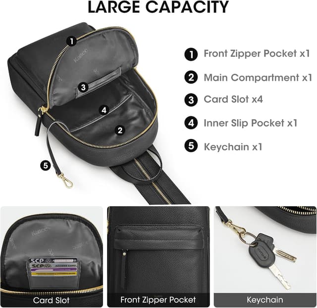 Detalle 2 de Kattee Convertible Crossbody Sling Bag