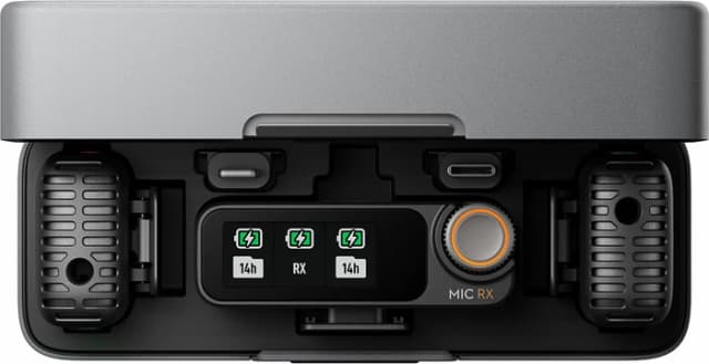 Detalle 2 de DJI Mic 2 Set mit Ladecase – 2 Sender, Empfänger & kabelloses Laden