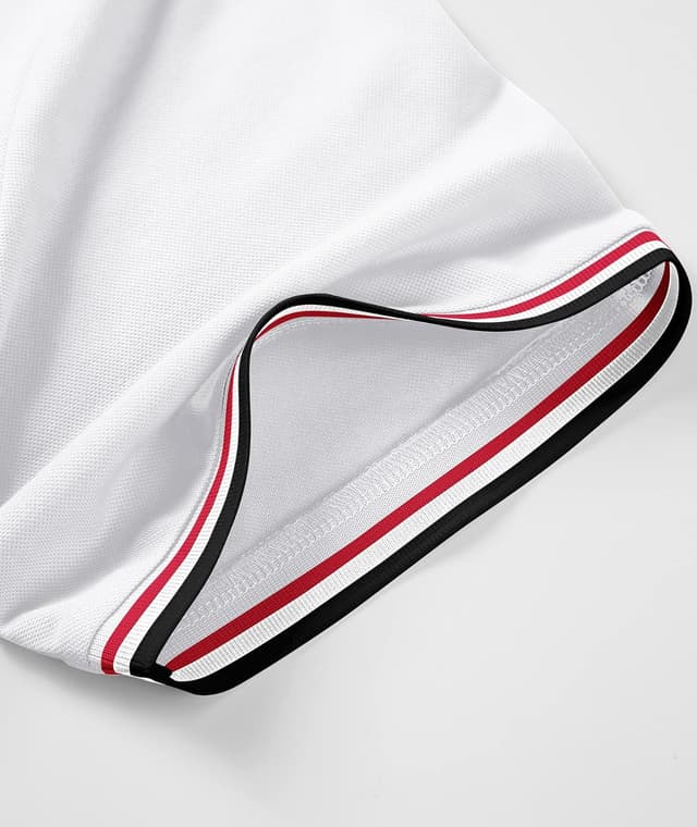 Detalle de SwissWell Herren Kurzarm Poloshirt atmungsaktiv & schnelltrocknend für Golf, Business und Freizeit