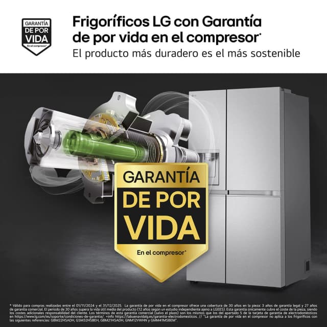 Detalle de LG GSLE91MBAB frigorífico americano 900