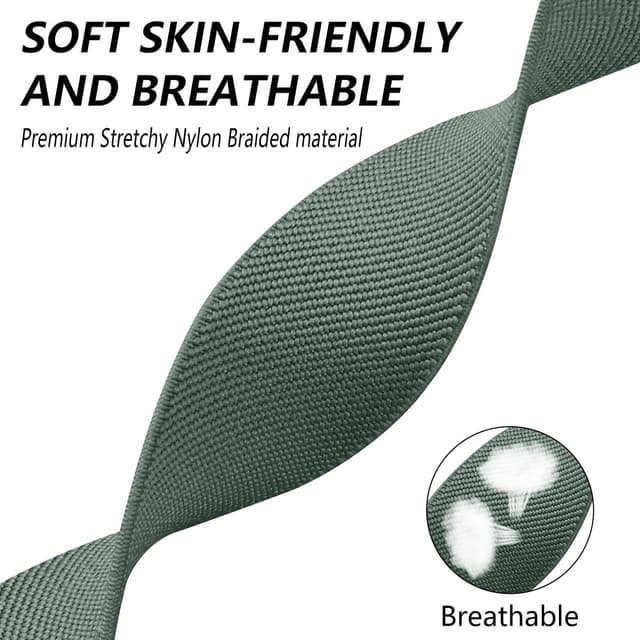 Detalle 2 de Chinbersky 5 confezioni di cinturini in nylon elastico compatibili con Apple Watch (38/40/41/42/44/45 mm)