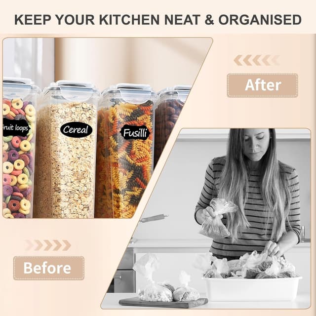 Detalle de Cereal storage containers 4 pack, 3.7L