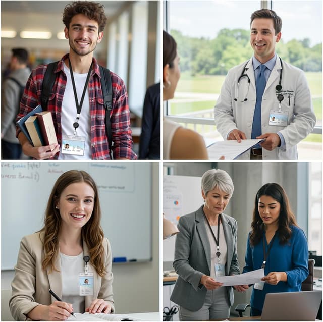 Thumbnail 5 de Ausweishülle mit Band Set 6er Pack 45 cm Lanyard 🎫