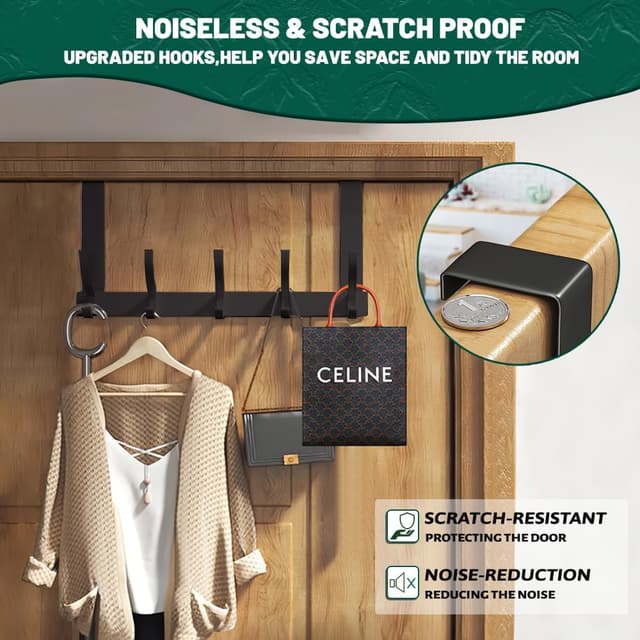 Detalle 2 de Over Door Hooks stainless steel 5 hooks