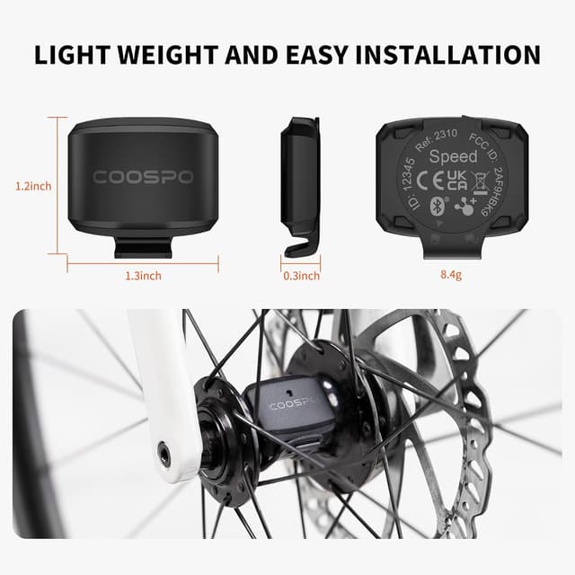 Thumbnail 6 de CooSpo BK9 Cadence & Speed Sensor (Bluetooth 5.0 + ANT+), IP67 waterproof wireless bike speed/cadence tracking