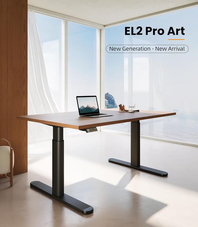 Detalle 2 de MAIDeSITe EL2 Pro Art elektrisch höhenverstellbares Tischgestell mit Dualmotor, 180-kg-Traglast, 4 Memory & Kollisionsschutz