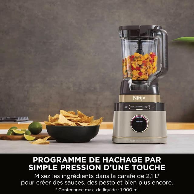 Detalle de Ninja Ninja Detect Power Blender Processor Pro 3-en-1 TB401EUSTGD (1200 W) – mixeur pierre dorée