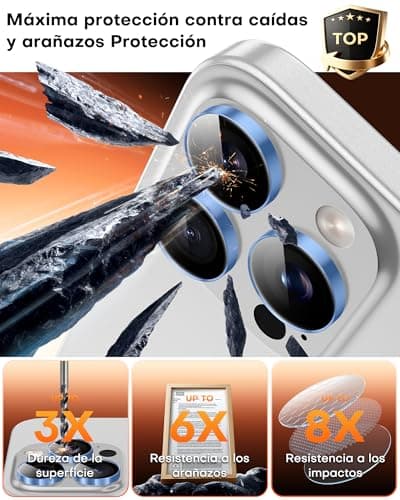 Thumbnail 3 de TOCOL Protection objectif iPhone 14 Pro Max, bleu clair ⚙