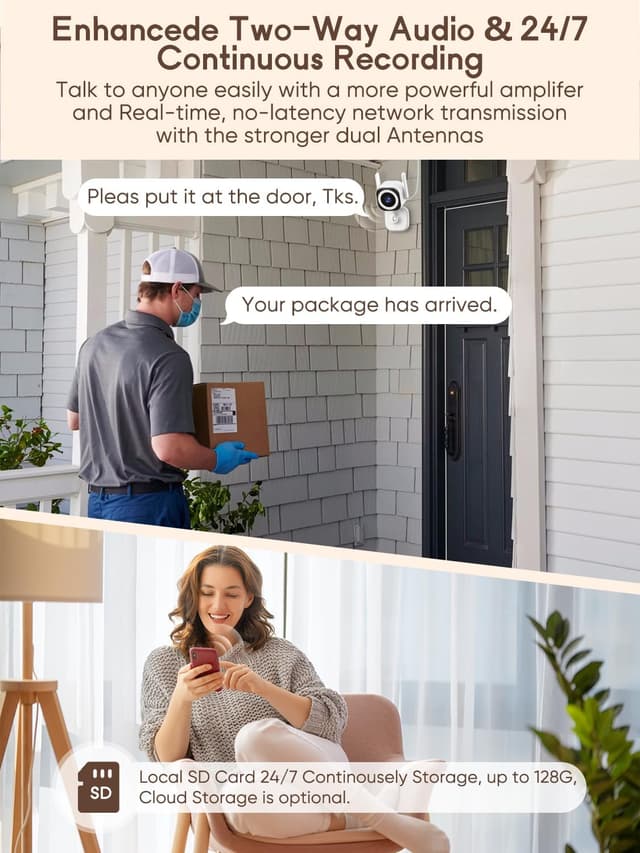 Thumbnail 6 de 3MP Outdoor Security Camera 2-pack, 5G WiFi