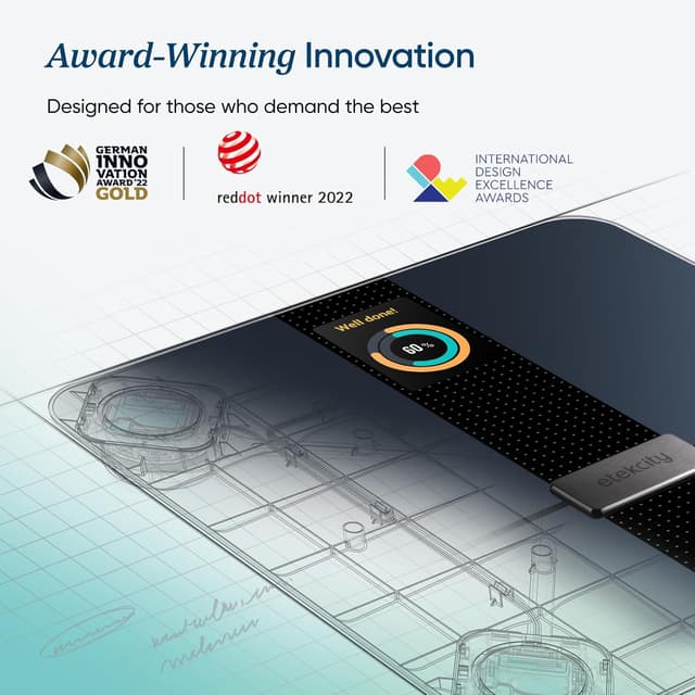 Detalle 2 de Etekcity Smart Body Scale for Fat, Weight & BMI 📈