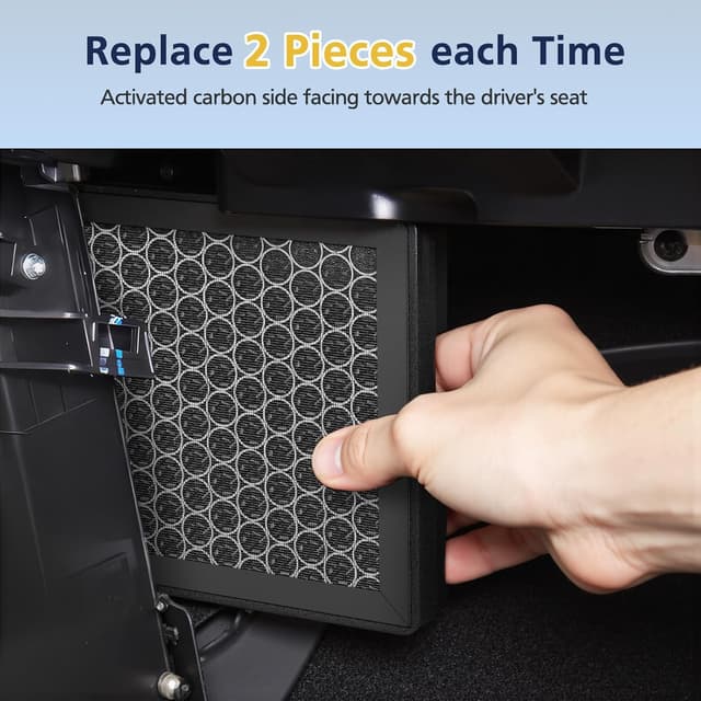 Detalle de Tesla Model 3 / Model Y Cabin Air Filter Replacement Accessories (2-Pack) with H13 HEPA + Activated Carbon