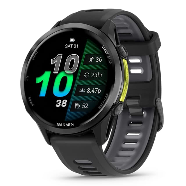 Detalle de Garmin Forerunner 970 smartwatch unisex para running y triatlón Negro/Amarillo (reacondicionado a estrenar)