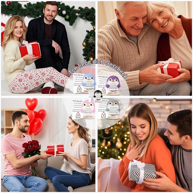 Thumbnail 6 de BOAITE Ich Liebe Dich Pinguin Geschenk