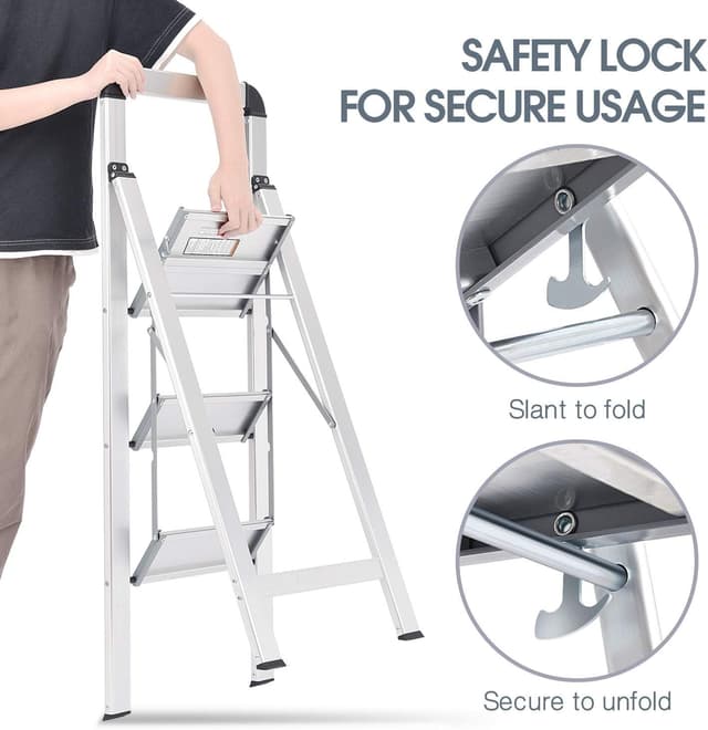 Thumbnail 5 de KingRack 3 Step Ladder with Handrail