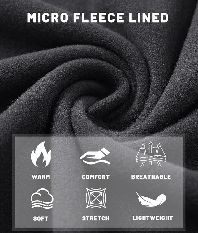 Detalle de Cavva men’s thermal shirt mock turtleneck long sleeve micro fleece base layer