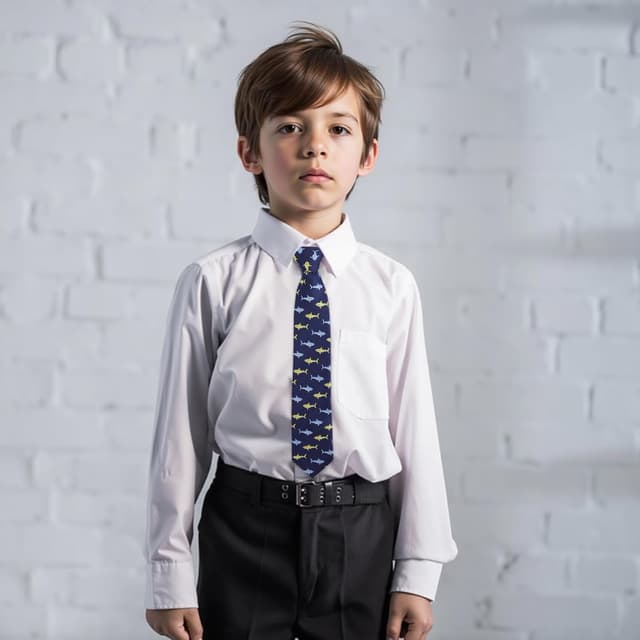 Detalle de Alizeal Boys Zipper Novelty Tie – Pre-tied Skinny Kids Neck Tie for School, Prom & Party