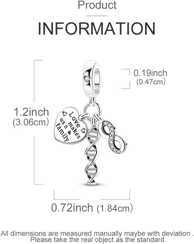 Thumbnail 1 de HUIPOJUE 925 Sterling Silver Bead Charms 925