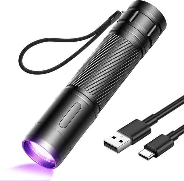 Detalle de GEARLITE Wiederaufladbar LED UV 395nm Taschenlampe